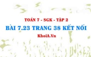 Bài 7.23 trang 38 Toán 7 Kết nối tri thức Tập 2